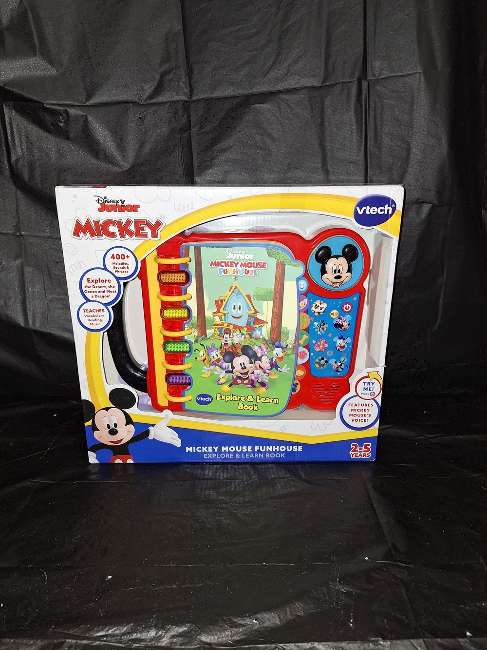Vtech Mickey Mouse Funhouse Explore & Learn Book - Red